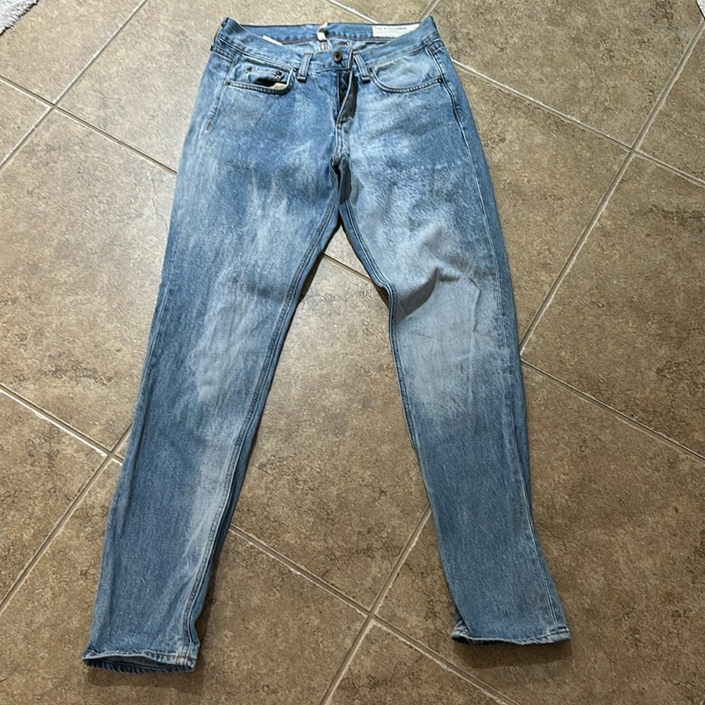 Rag and Bone Boyfriend cut distressed denim